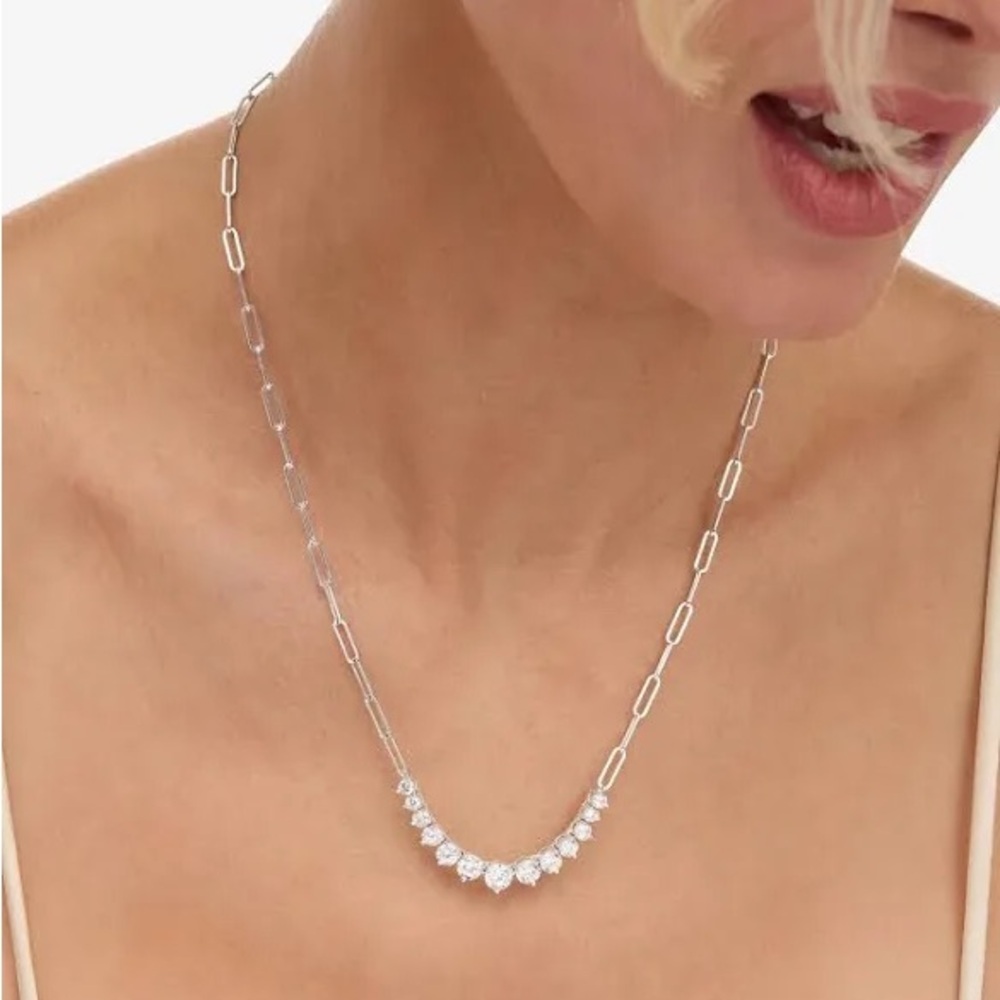 Melinda Maria Not Your Basic Graduated Samantha Tennis Necklace